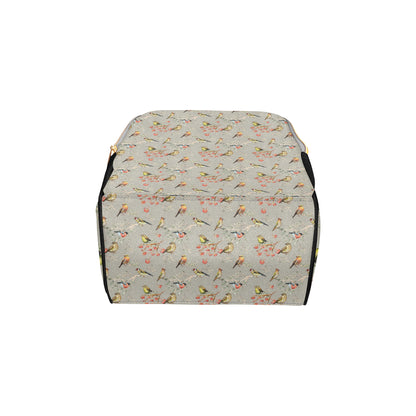 Birds Pattern Print Design 03 Diaper Bag Backpack