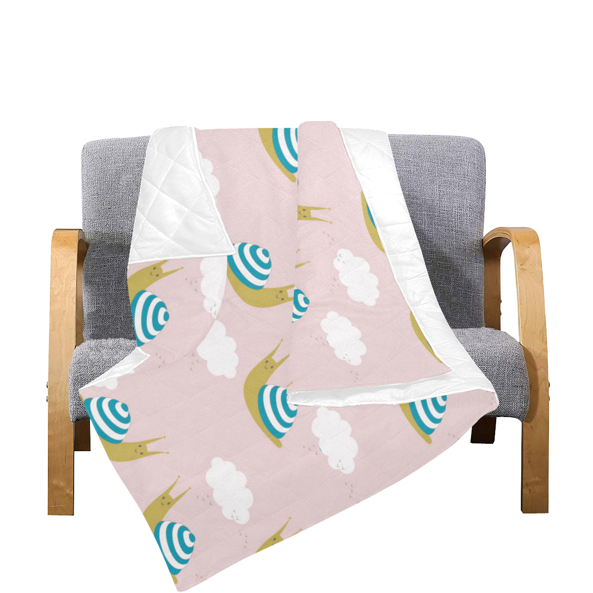 Snail Pattern Print Design 02 Premium Quilt