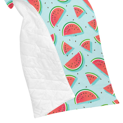 Watermelon Pattern Print Design WM03 Premium Quilt
