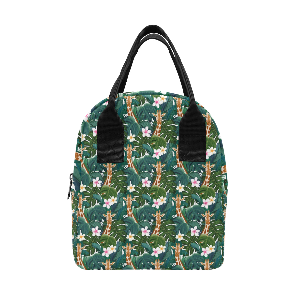 Giraffe Jungle Design Print Insulated Lunch Bag