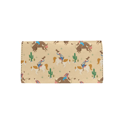 Rodeo Pattern Print Design A02 Women's Trifold Wallet