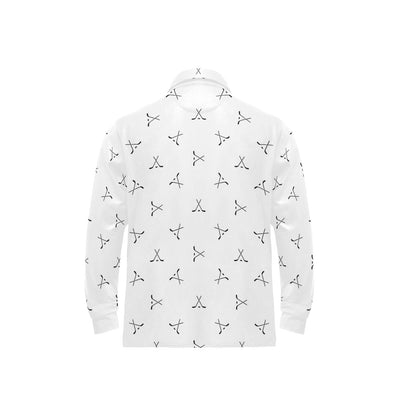 Hockey Print Design LKS304 Long Sleeve Polo Shirt For Men's