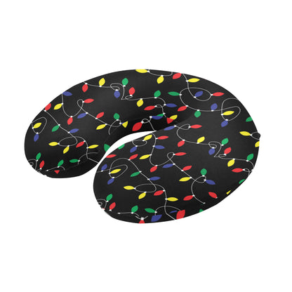 Christmas Light Pattern Print Design 04 U-Shaped Travel Neck Pillow