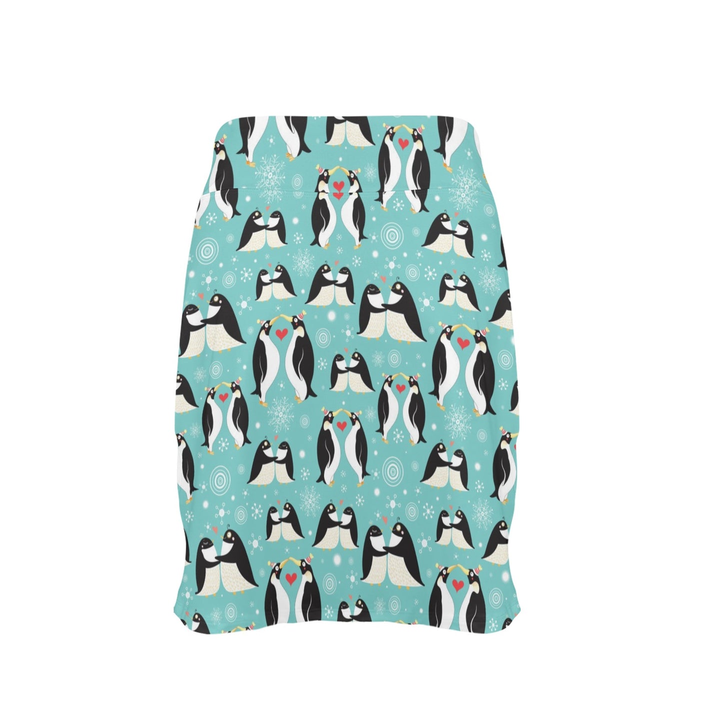 Penguin Love Print 17" Golf & Pickleball Skort with Pockets