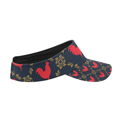 Rooster Pattern Print Design A02 Unisex Sun Visor