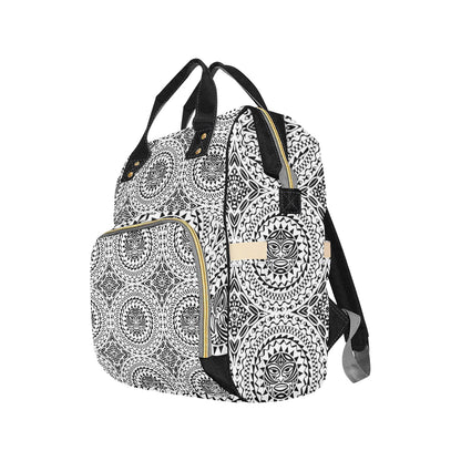 Polynesian Tribal Mask Diaper Bag Backpack