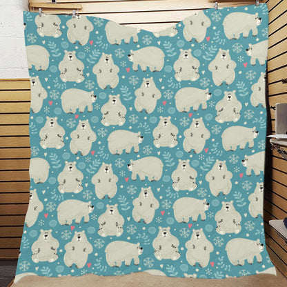 Bear Pattern Print Design BE04 Premium Quilt