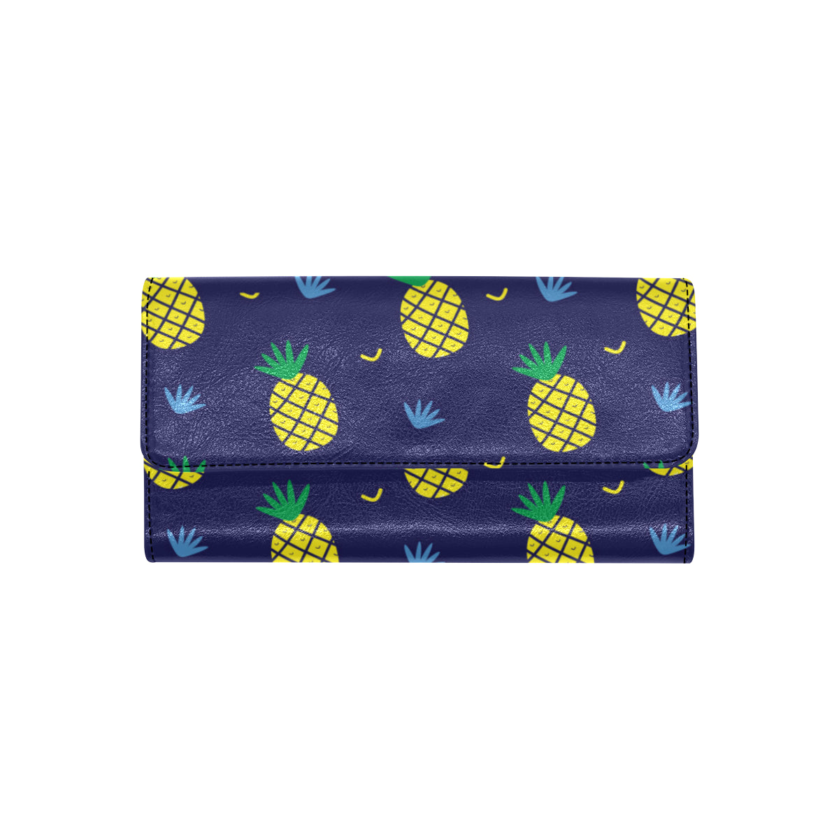 Pineapple Pattern Print Design A01 Women's Trifold Wallet