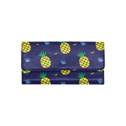 Pineapple Pattern Print Design A01 Women's Trifold Wallet