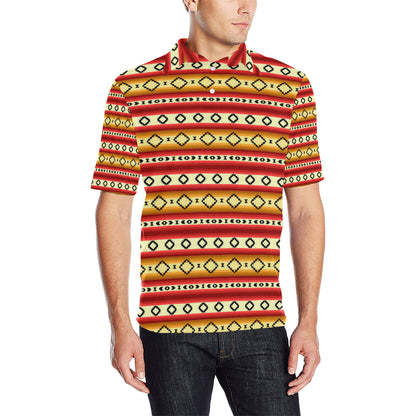Serape Themed Men Polo Shirt
