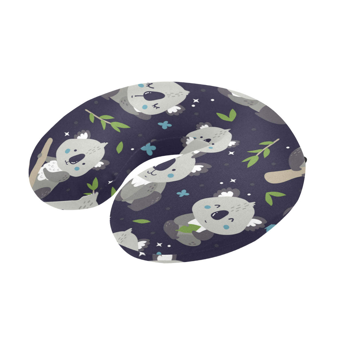 Koala Pattern Print Design 04 U-Shaped Travel Neck Pillow