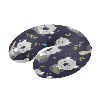 Koala Pattern Print Design 04 U-Shaped Travel Neck Pillow