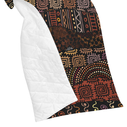 African Pattern Print Design 07 Premium Quilt