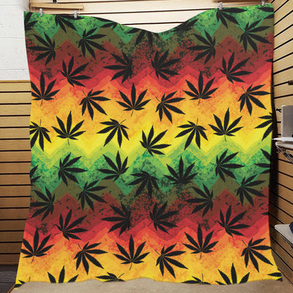 Rasta Pattern Print Design A02 Premium Quilt
