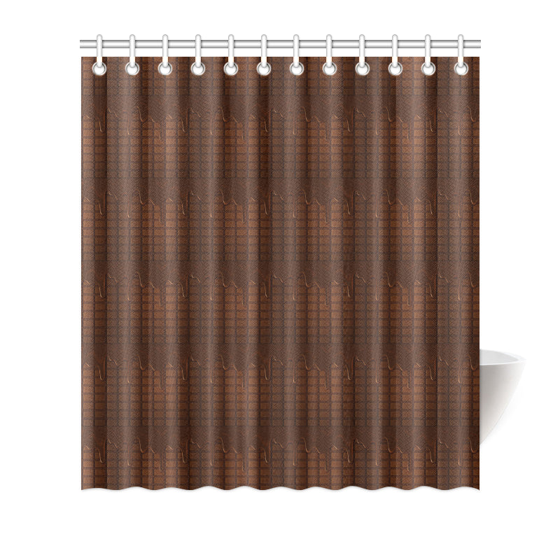 Chocolate Pattern Print Design 01 Shower Curtain