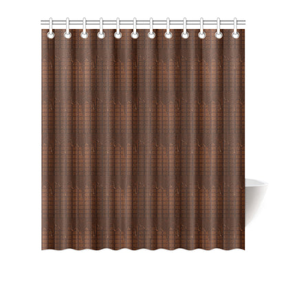 Chocolate Pattern Print Design 01 Shower Curtain