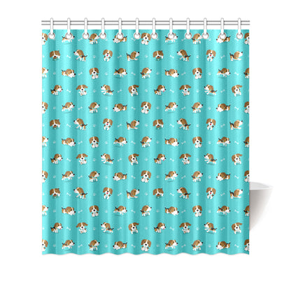 Beagle Pattern Print Design 05 Shower Curtain