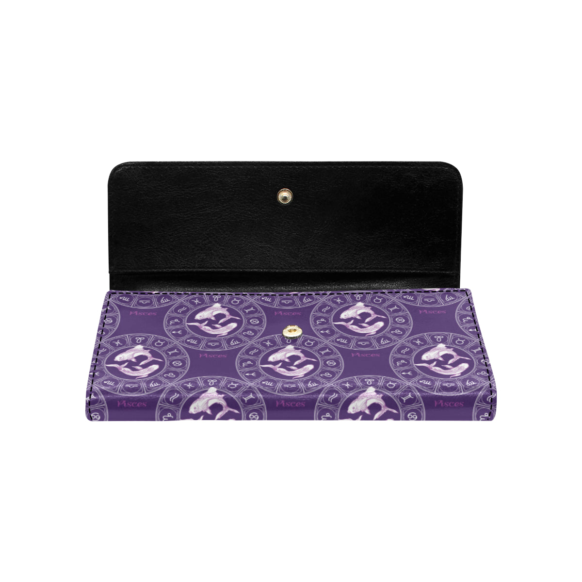 Pisces Pattern Print Design A02 Women's Trifold Wallet