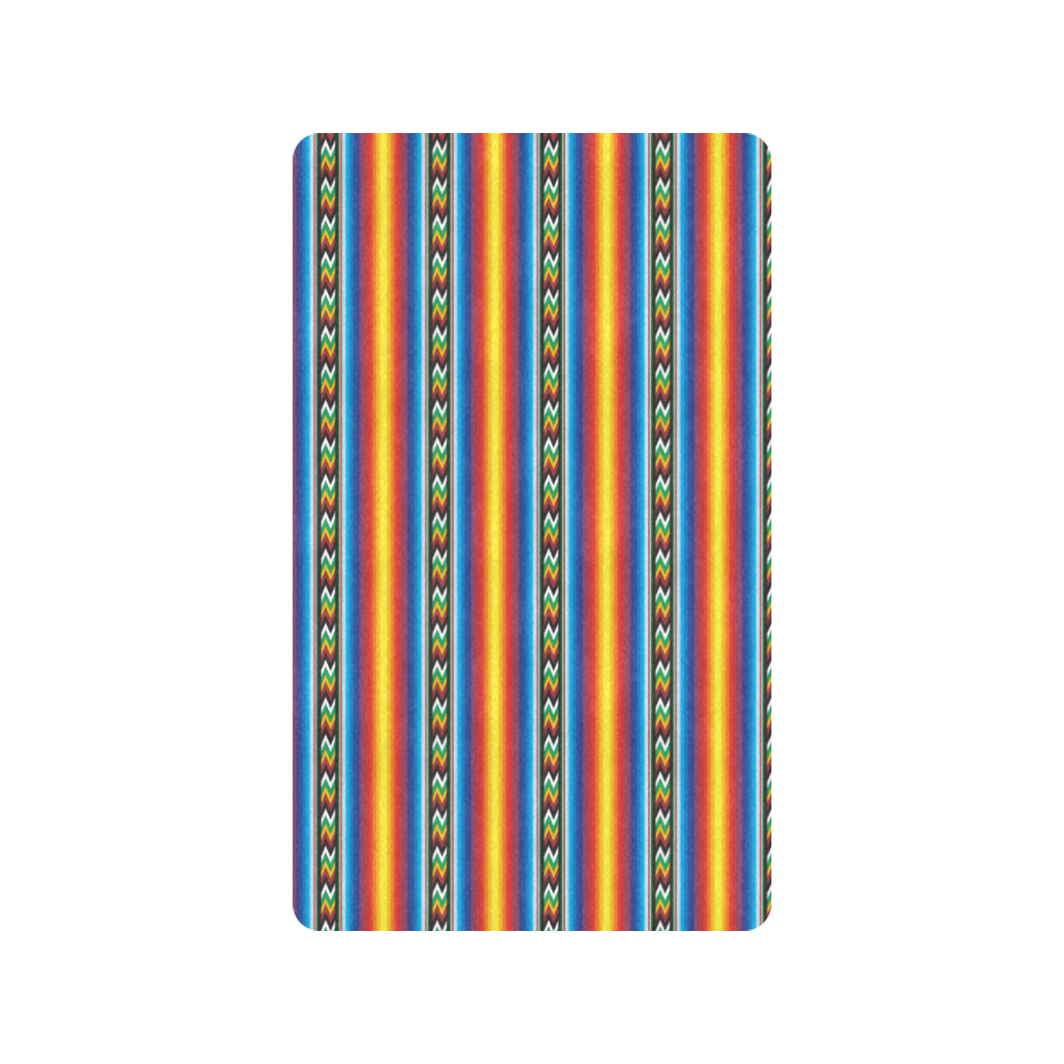 Mexican Blanket ZigZag Print Pattern Rubber Doormat