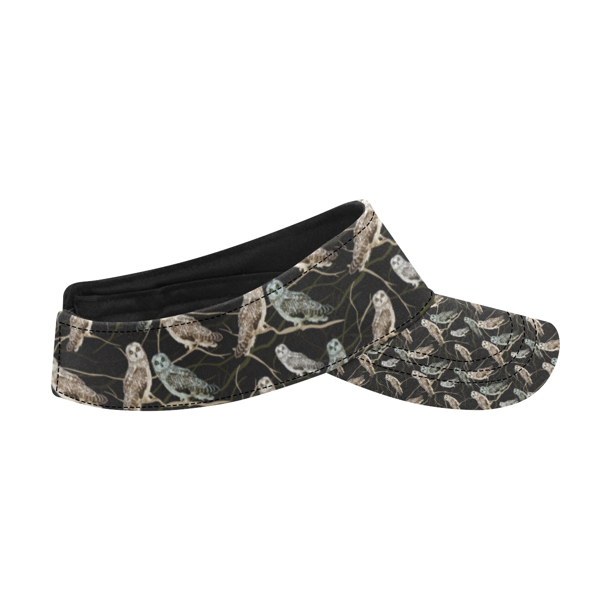Owl Branch Themed Design Print Unisex Sun Visor