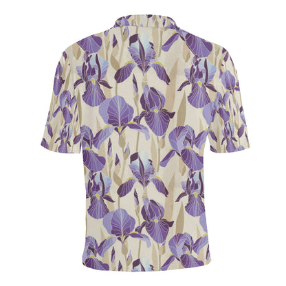 Iris Pattern Print Design IR02 Men Polo Shirt