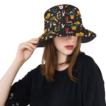 Gardening Pattern Print Design G05 Unisex Bucket Hat