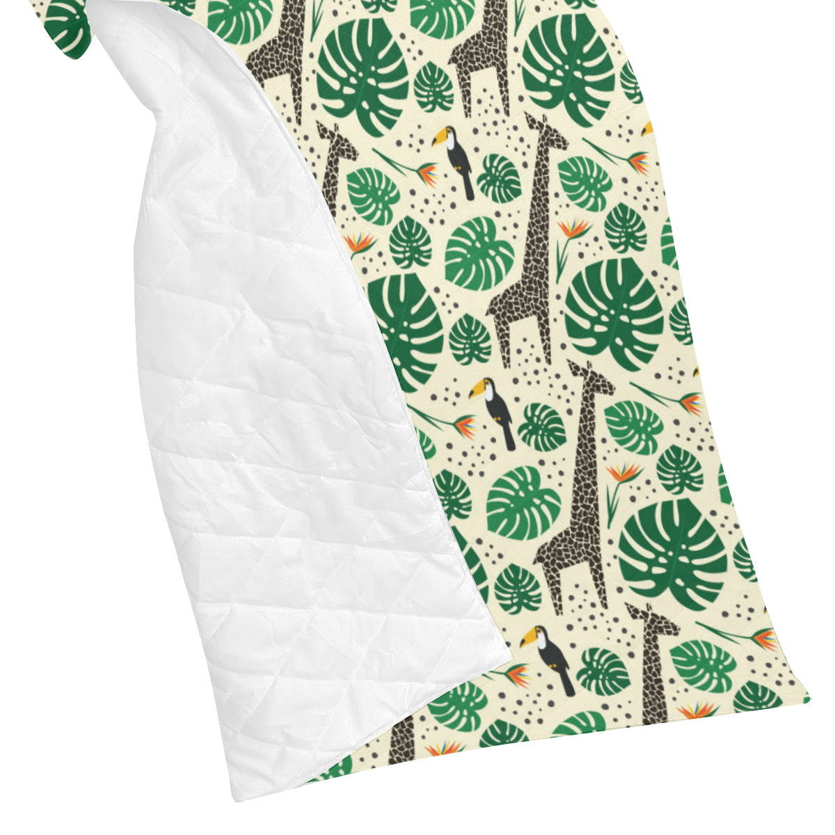 Rainforest Giraffe Pattern Print Design A02 Premium Quilt