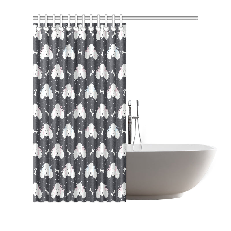 Poodle Pattern Print Design A03 Shower Curtain