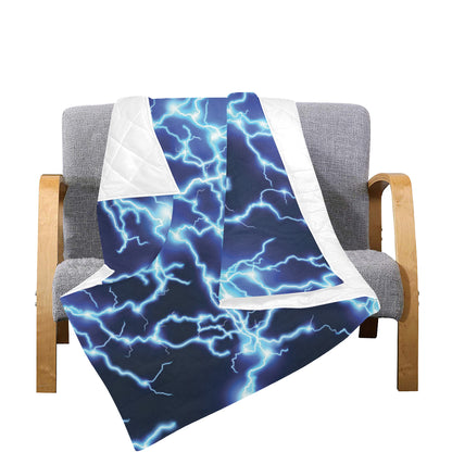 Lightning Thunder Pattern Print Design 04 Premium Quilt