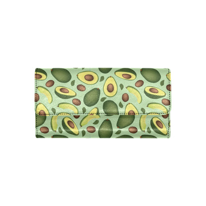 Avocado Pattern Print Design AC01 Women's Trifold Wallet