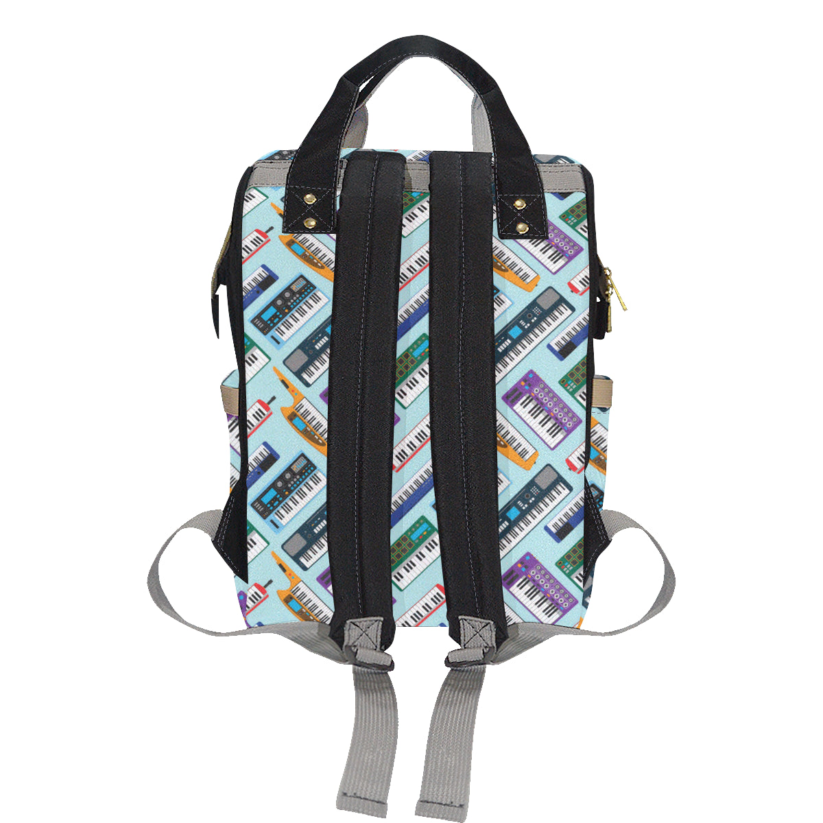 Synthesizer Pattern Print Design 02 Diaper Bag Backpack