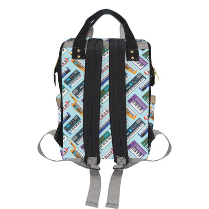Synthesizer Pattern Print Design 02 Diaper Bag Backpack