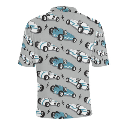 Racing Vintage Pattern Print Design A02 Men Polo Shirt