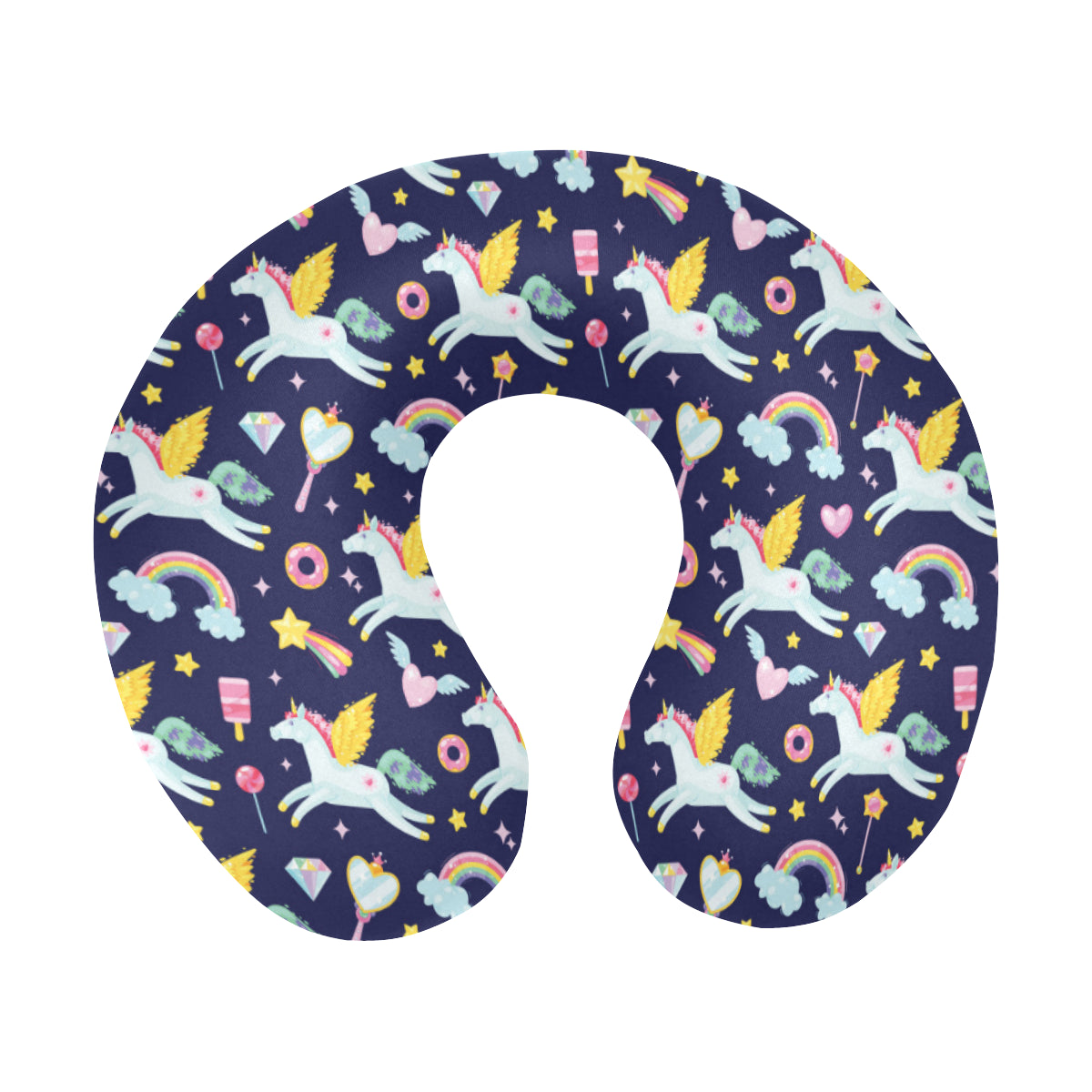 Pegasus Pattern Print Design 05 U-Shaped Travel Neck Pillow