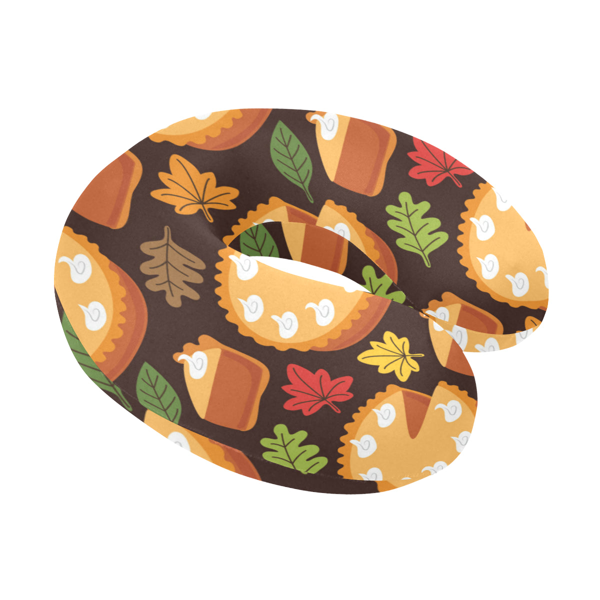 Pie Pattern Print Design A03 U-Shaped Travel Neck Pillow
