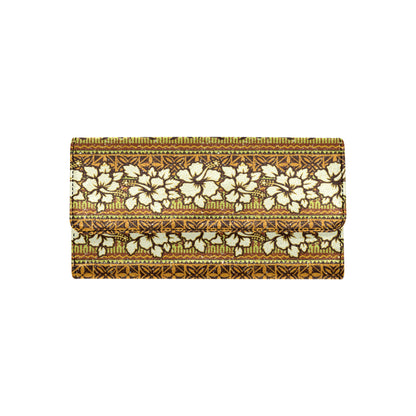 Hawaiian Themed Pattern Print Design H015 Women's Trifold Wallet