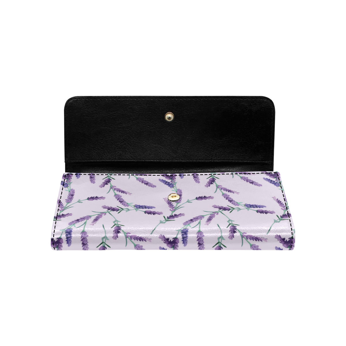Lavender Pattern Print Design 02 Women's Trifold Wallet
