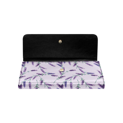 Lavender Pattern Print Design 02 Women's Trifold Wallet