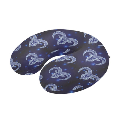Aries Zodiac Pattern Print Design 01 U-Shaped Travel Neck Pillow