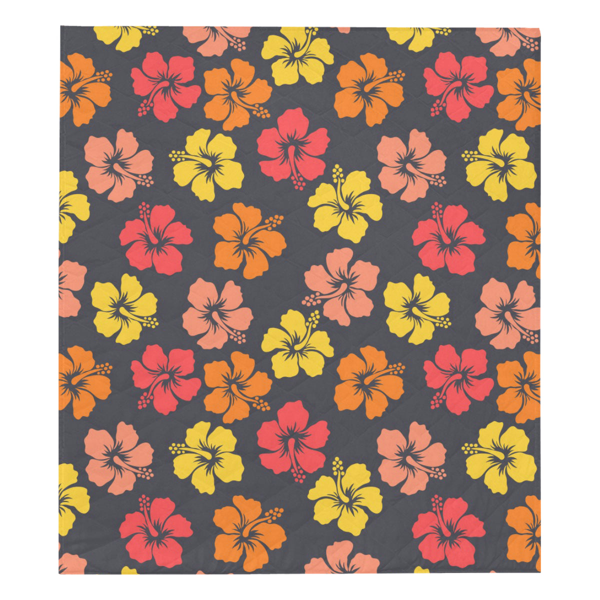 Hibiscus Pattern Print Design HB024 Premium Quilt