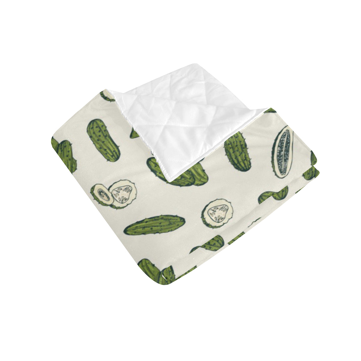 Cucumber Pattern Print Design CC05 Premium Quilt