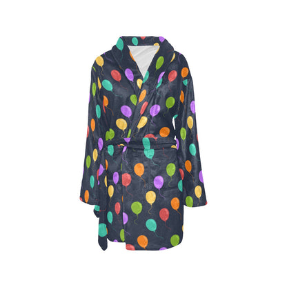 Ballon Colorful Pattern Print Design 03 Women's Fleece Robe