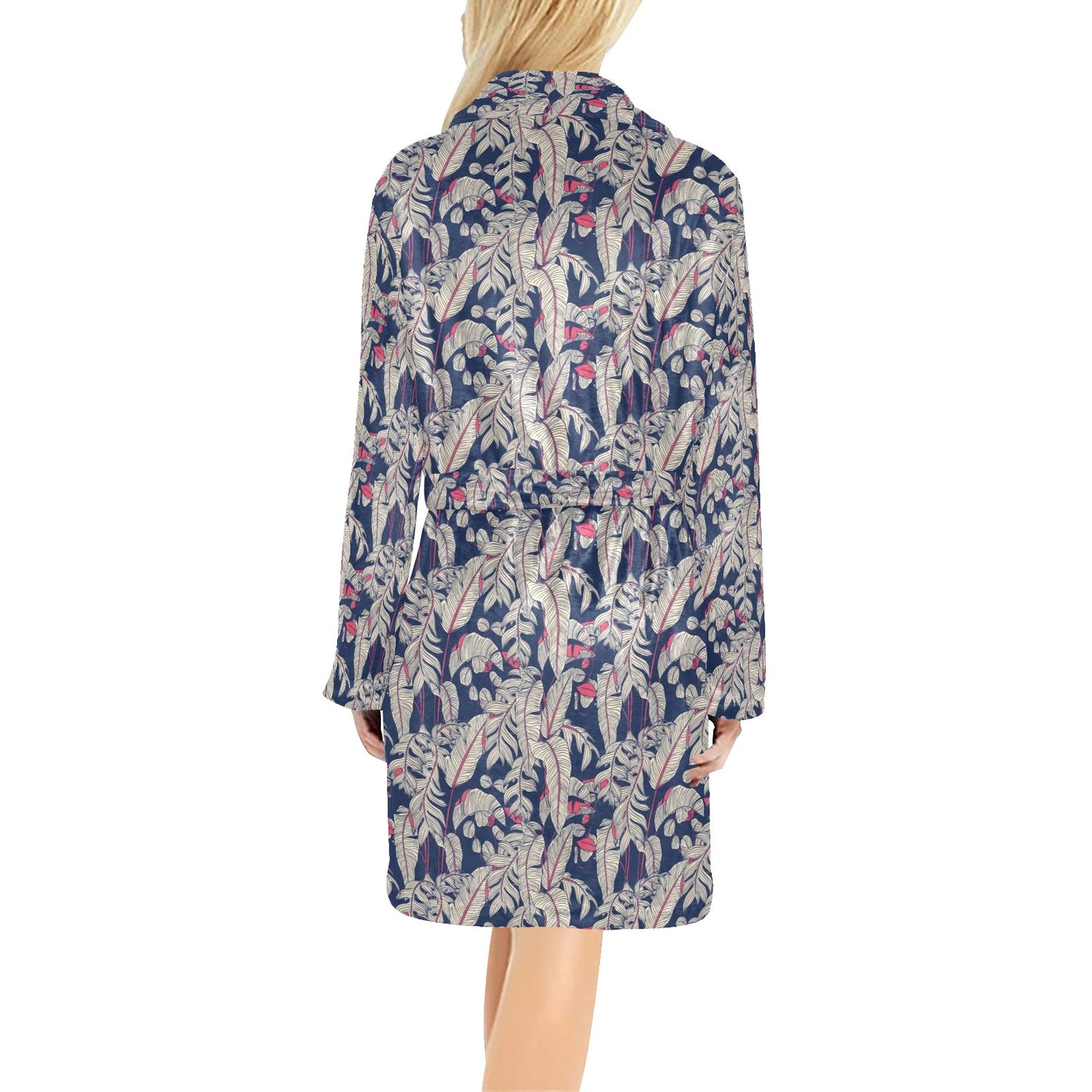 Bird Of Paradise Pattern Print Design 03 Women's Fleece Robe