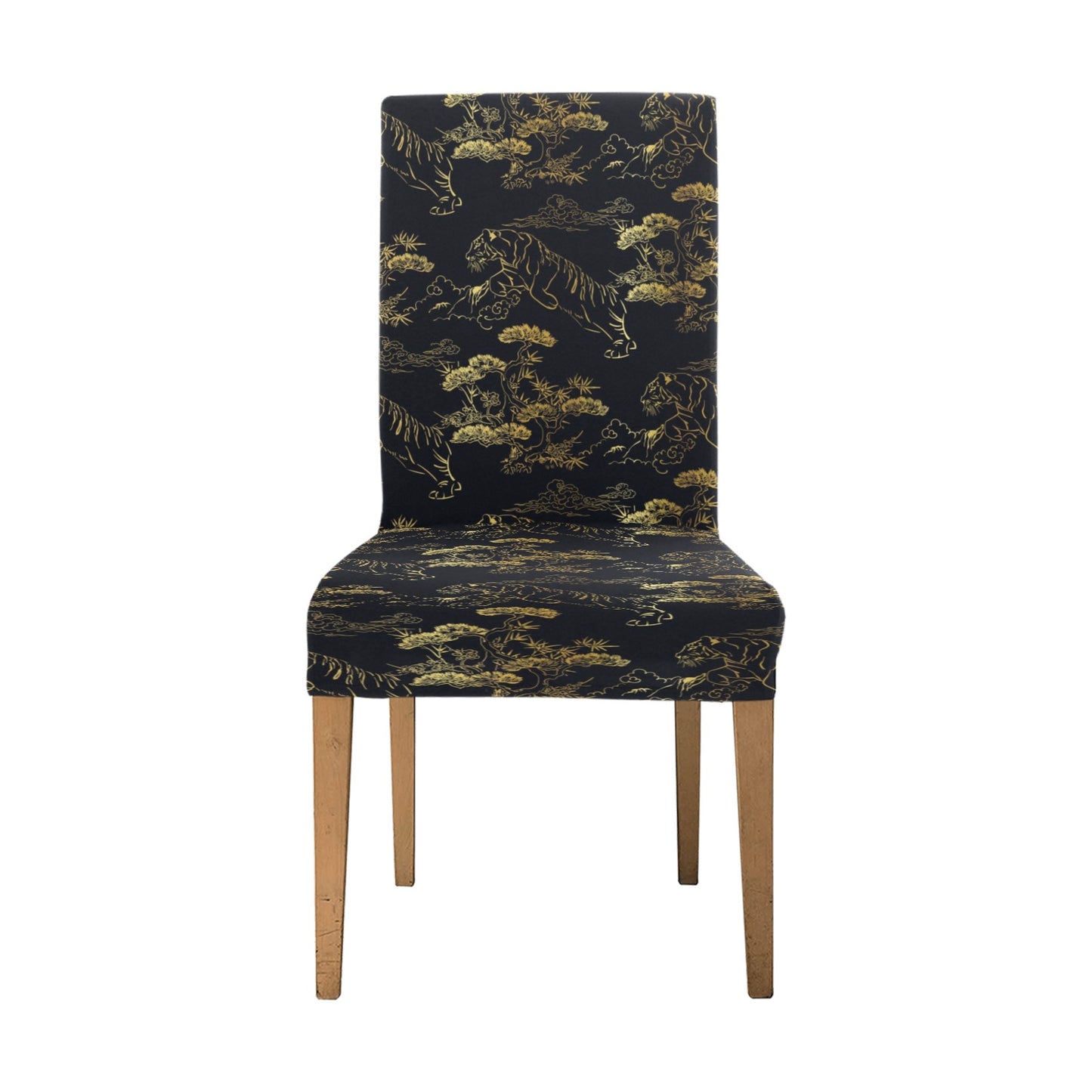Tiger Japan Style Print Design LKS305 Dining Chair Slipcover