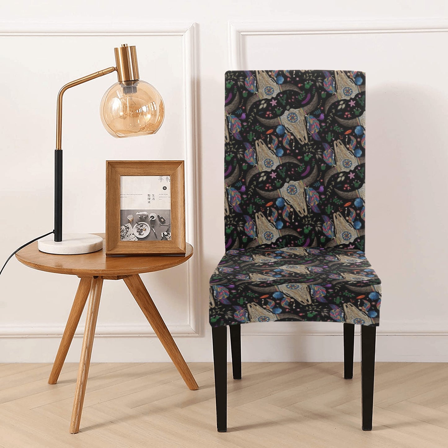 Buffalo Head Print Design LKS401 Dining Chair Slipcover