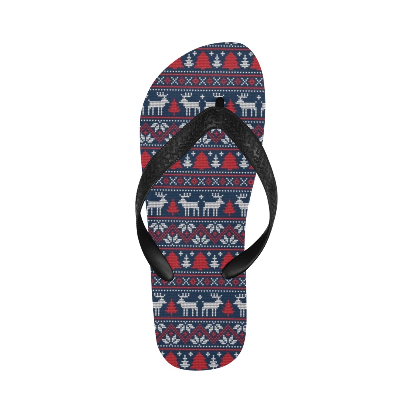 Reindeer Print Design LKS405 Flip Flops