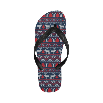 Reindeer Print Design LKS405 Flip Flops