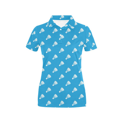 Badminton Ball Pattern Print Design 08 Women's Polo Shirt
