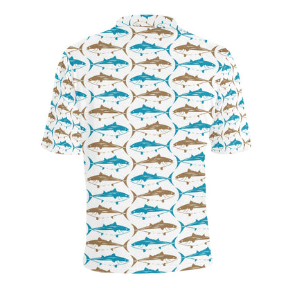 Tuna Fish Print Design LKS301 Men Polo Shirt