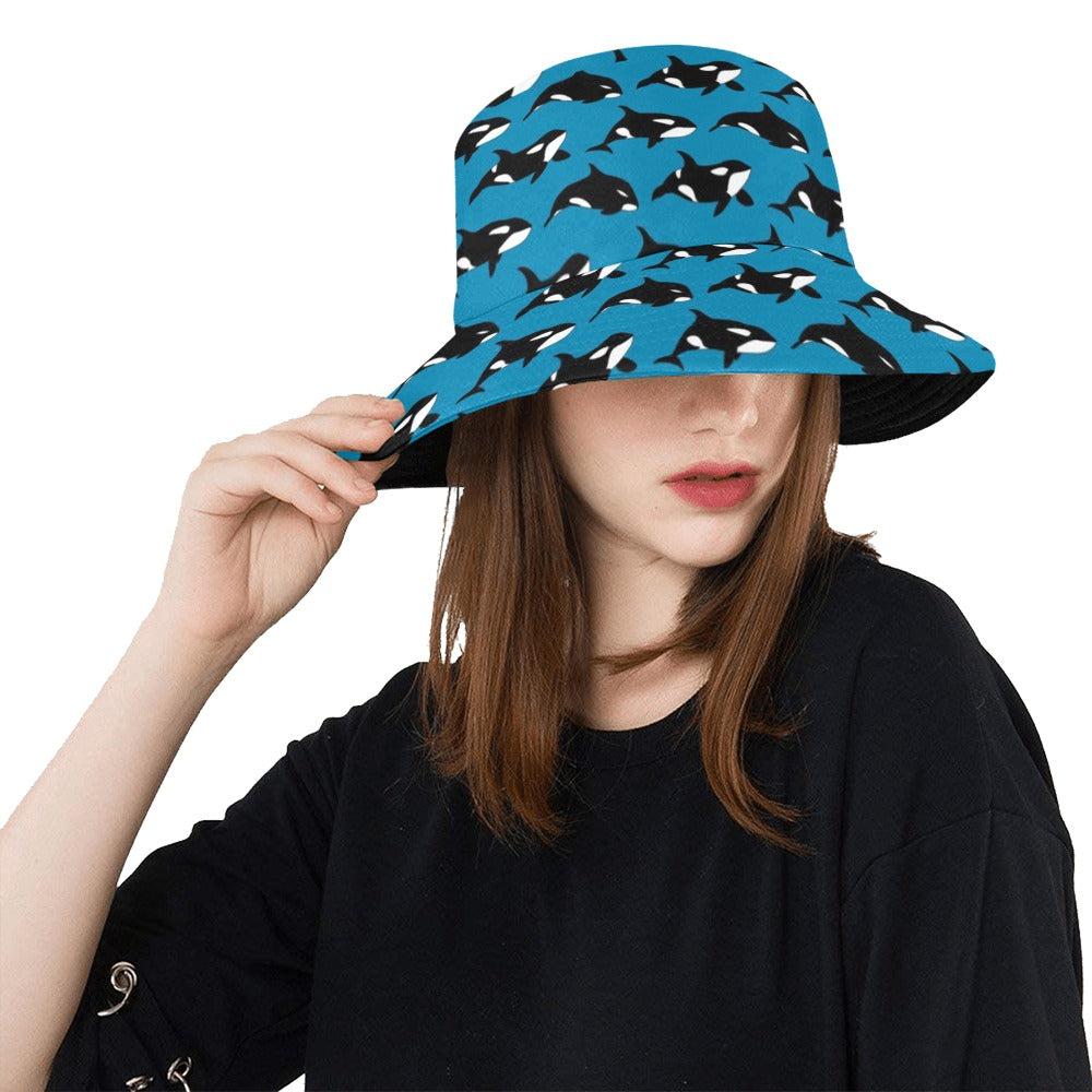 Whale Print Design LKS304 Unisex Bucket Hat